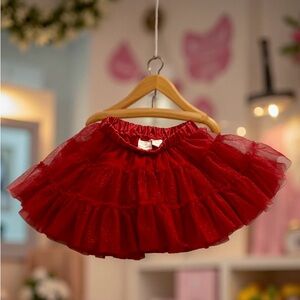 Koala Kids Red Tulle Skirt Tutu Sz 18-24 Months